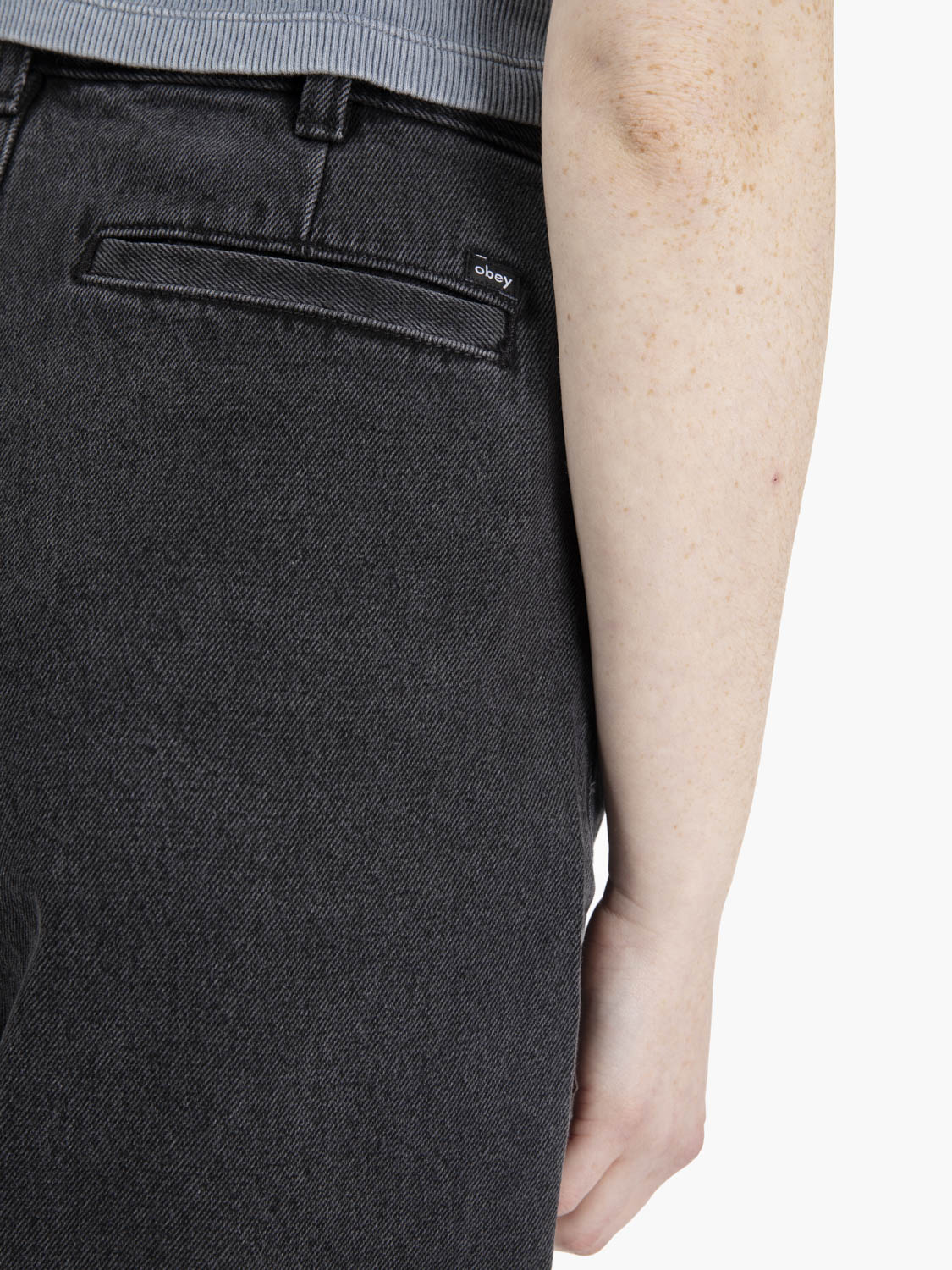 Shorts Eli II denim pleated black