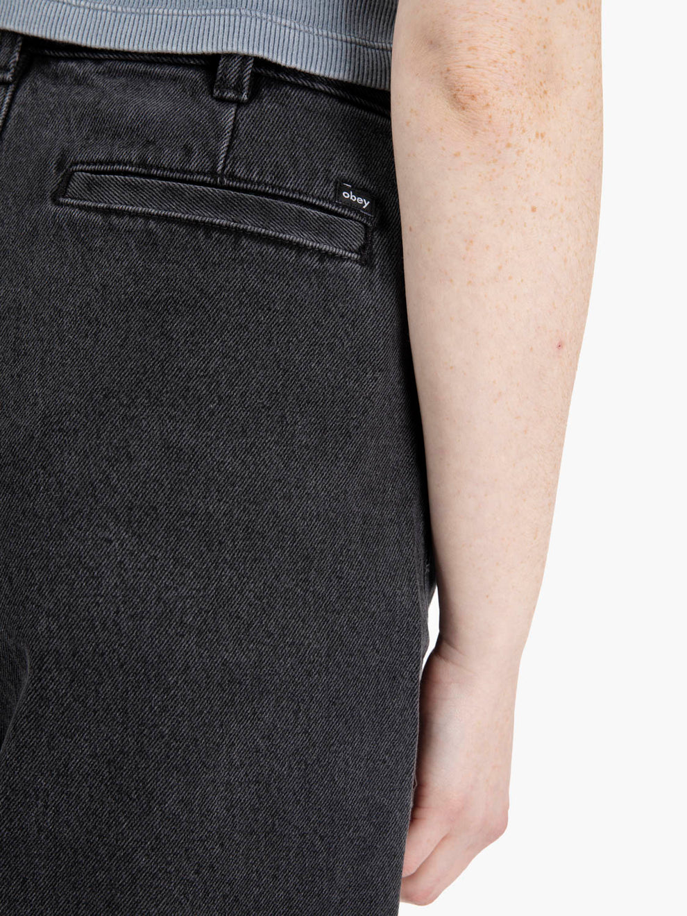 Shorts Eli II denim pleated black