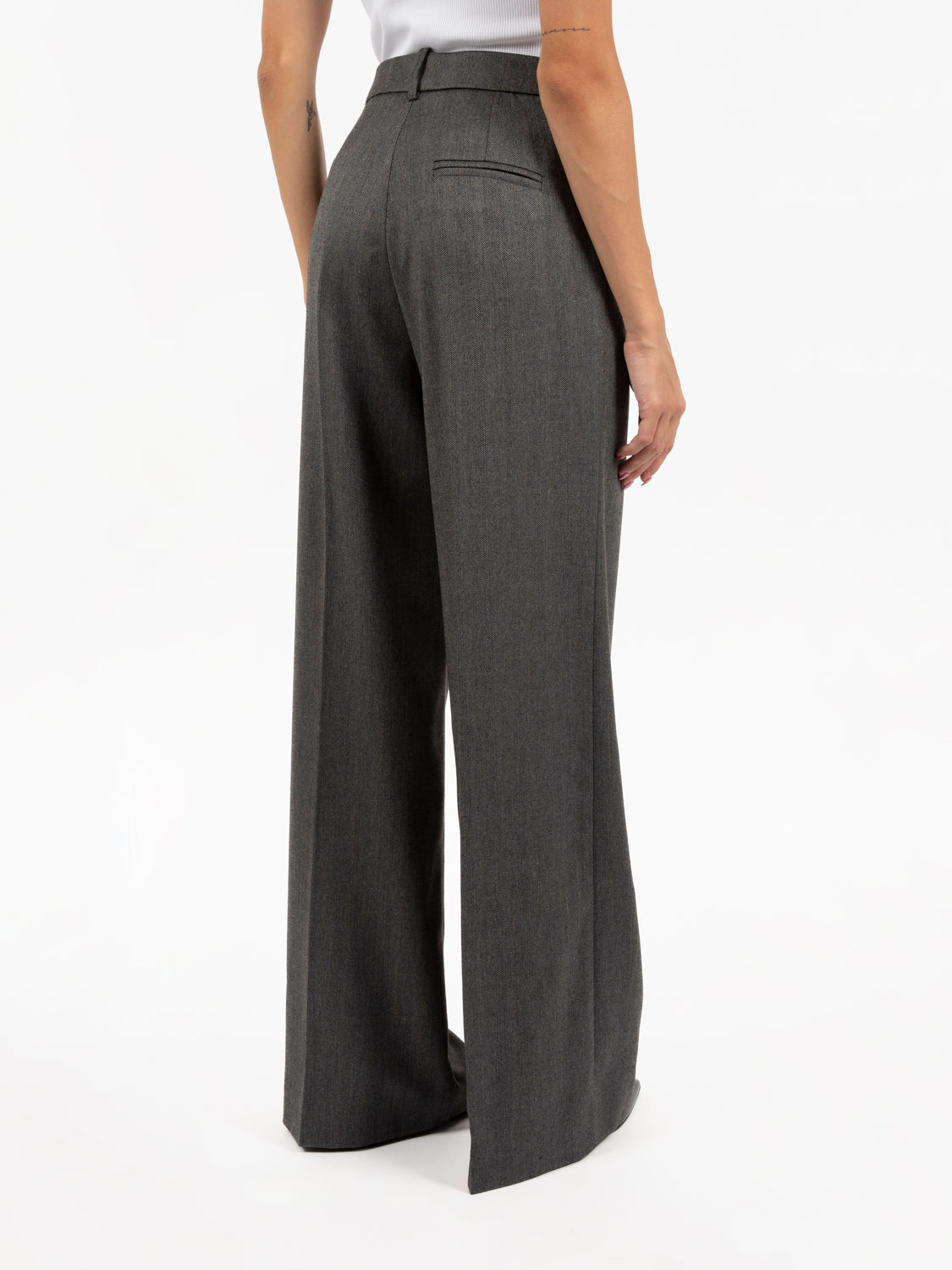 Pantaloni larghi motivo spinato antracite