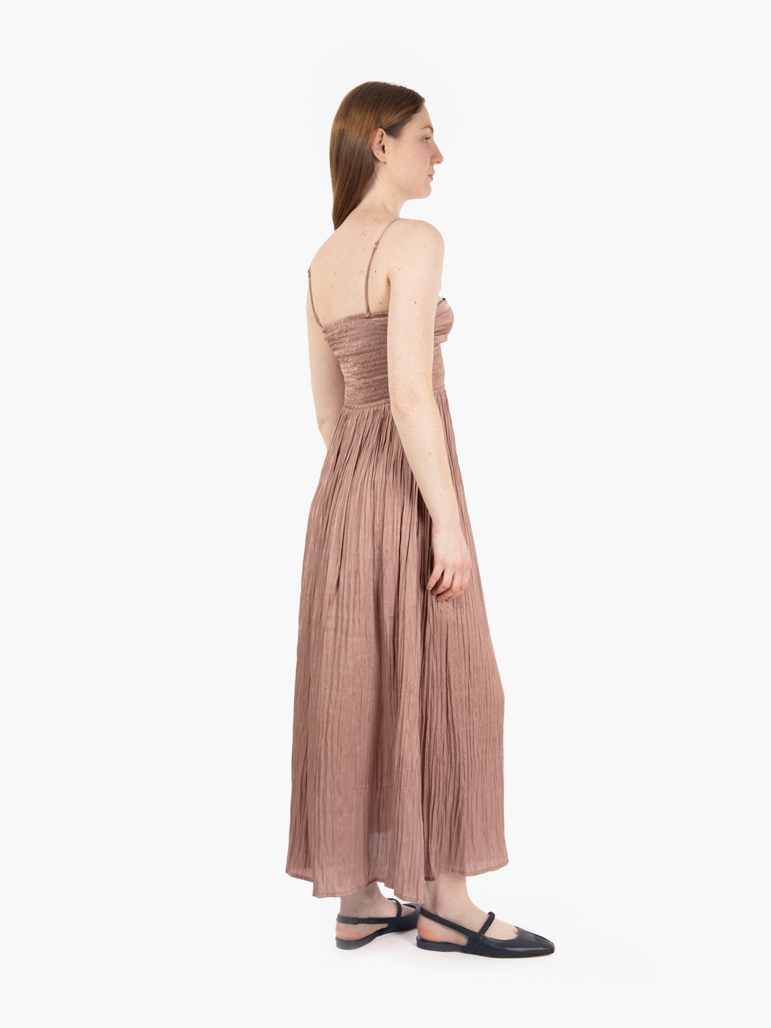 Lilithi dress satin effect blush tint
