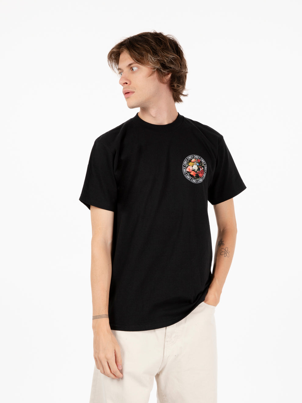 Bouquet tee black t-shirt