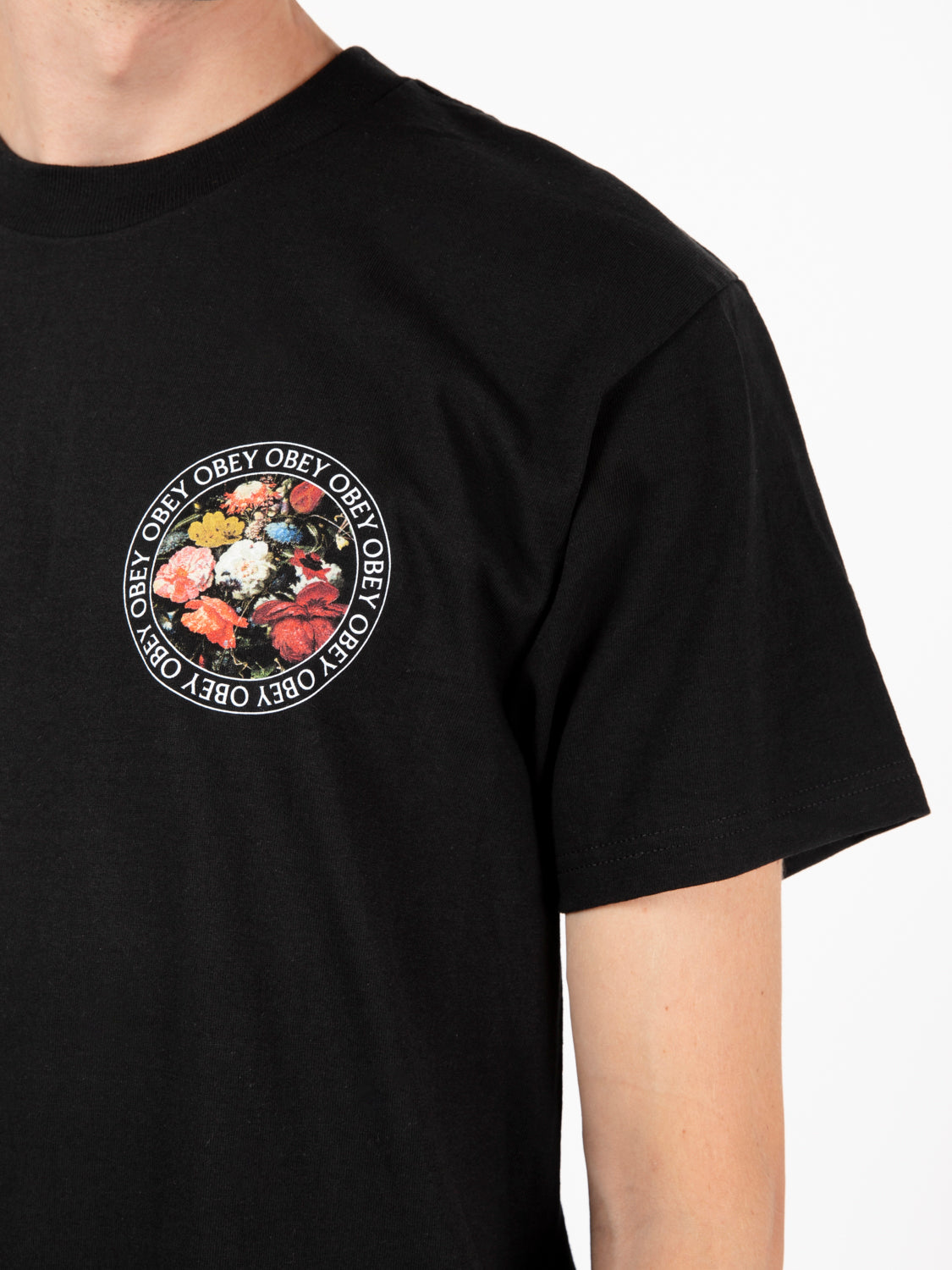 Tシャツ・カットソー Obey Bouquet Classic T-Shirt Black WARNING SIGN CLASSIC T-SHIRT – OBEY CLOTHING