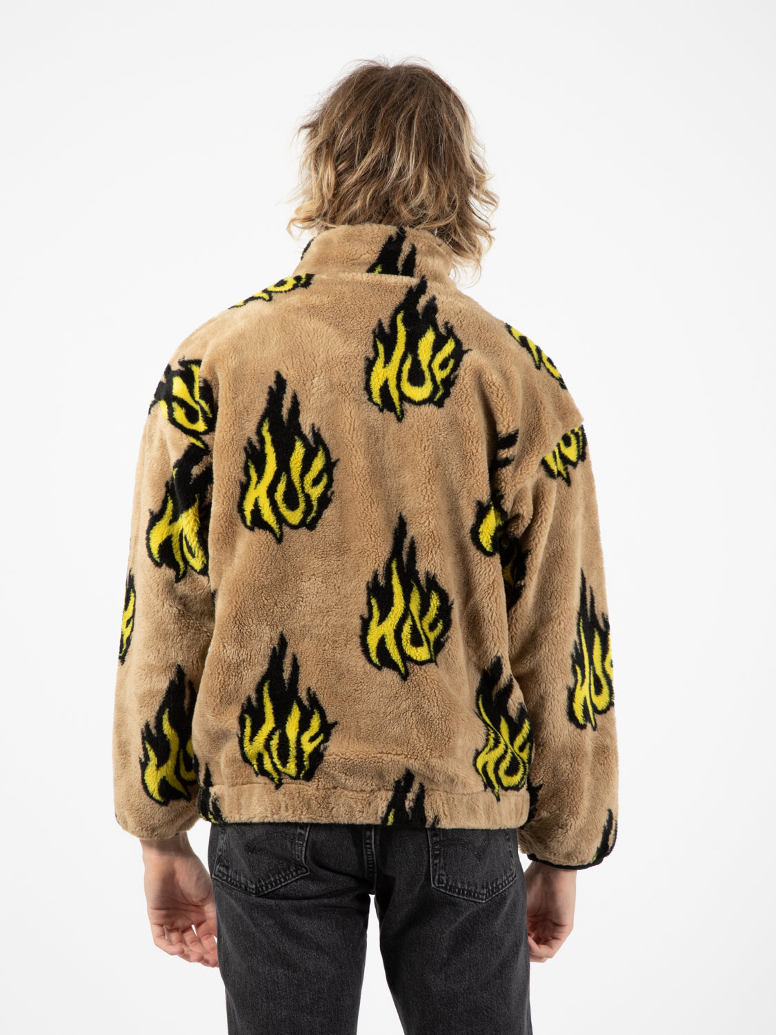 Pile Flamin Zip Sherpa fleece oatmel