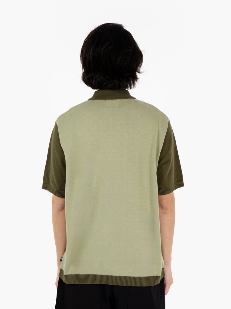 HUF - Pillar shortsleeves knit sweater moss