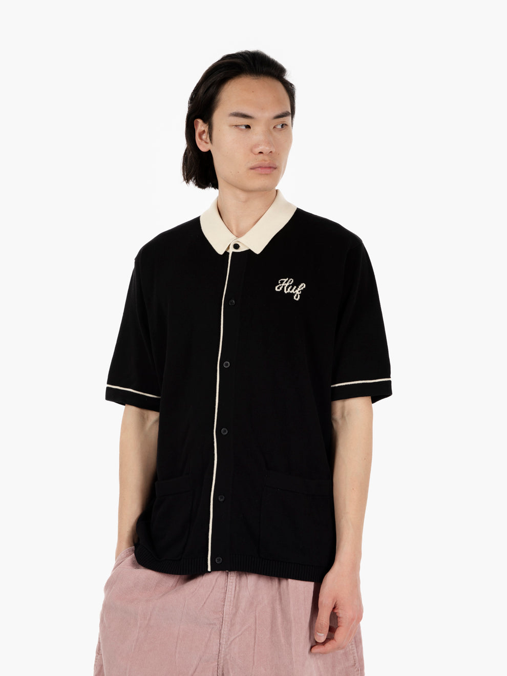 Polo in maglia Icarus top black