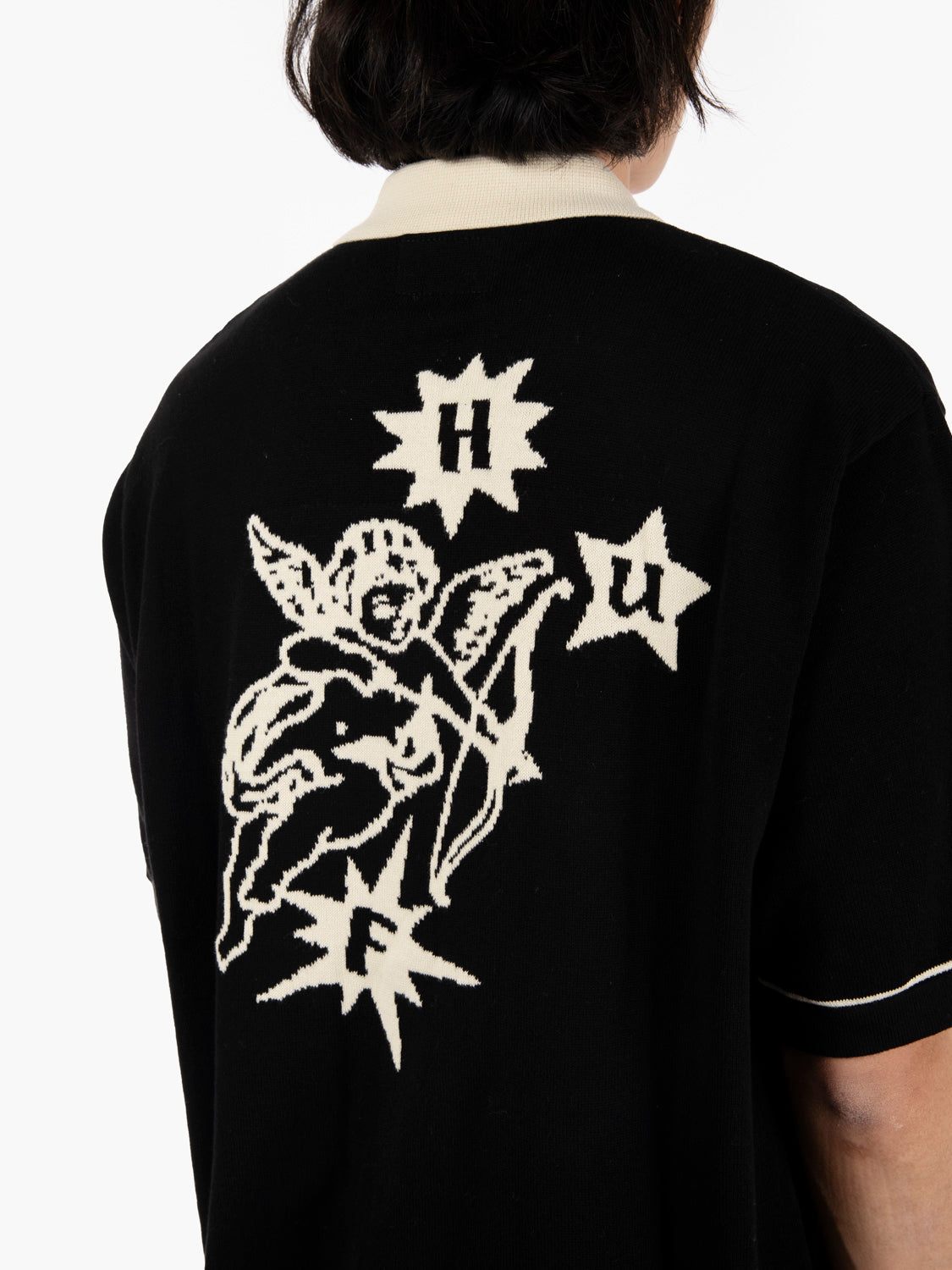 Polo in maglia Icarus top black