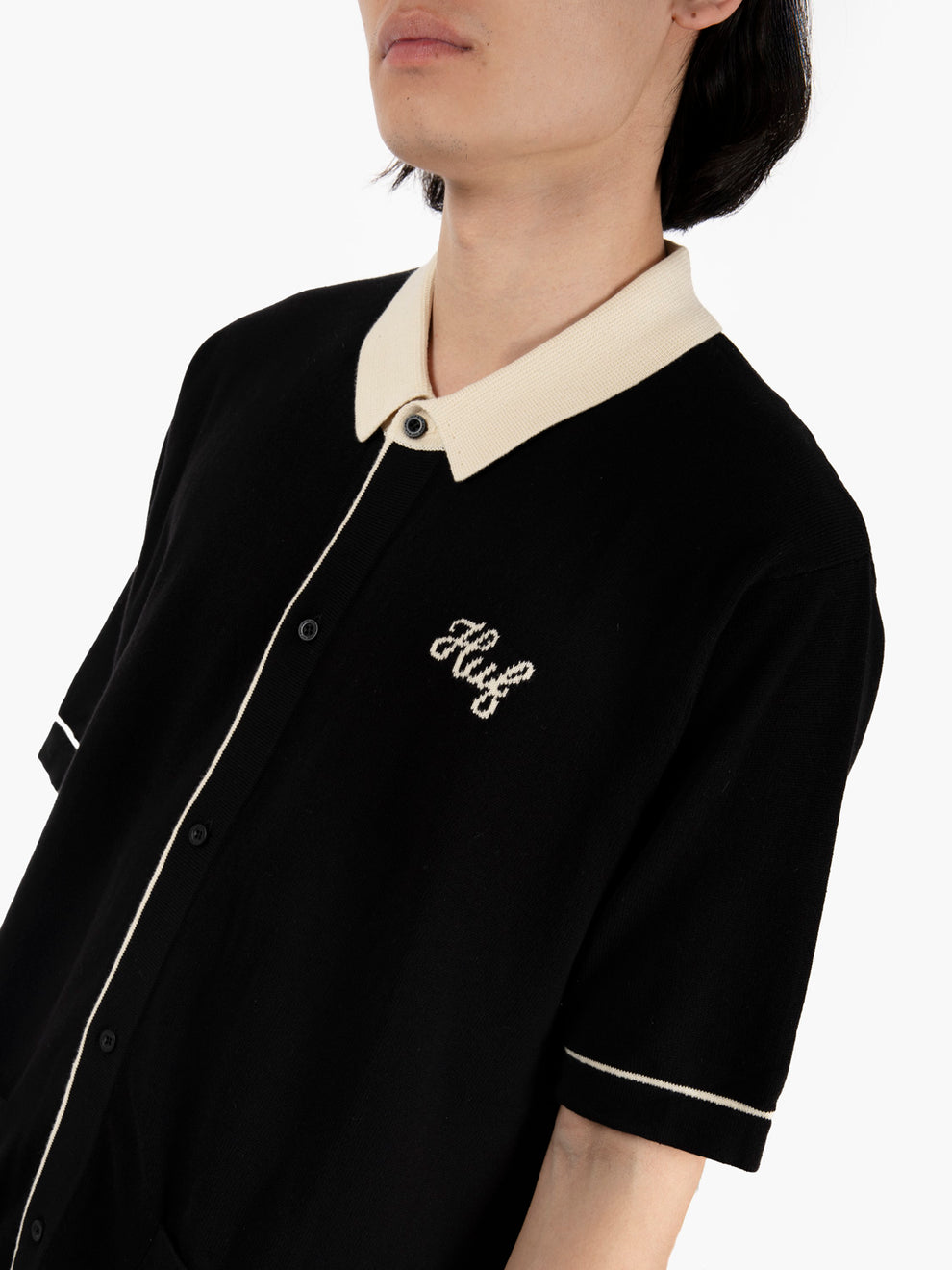 Polo in maglia Icarus top black