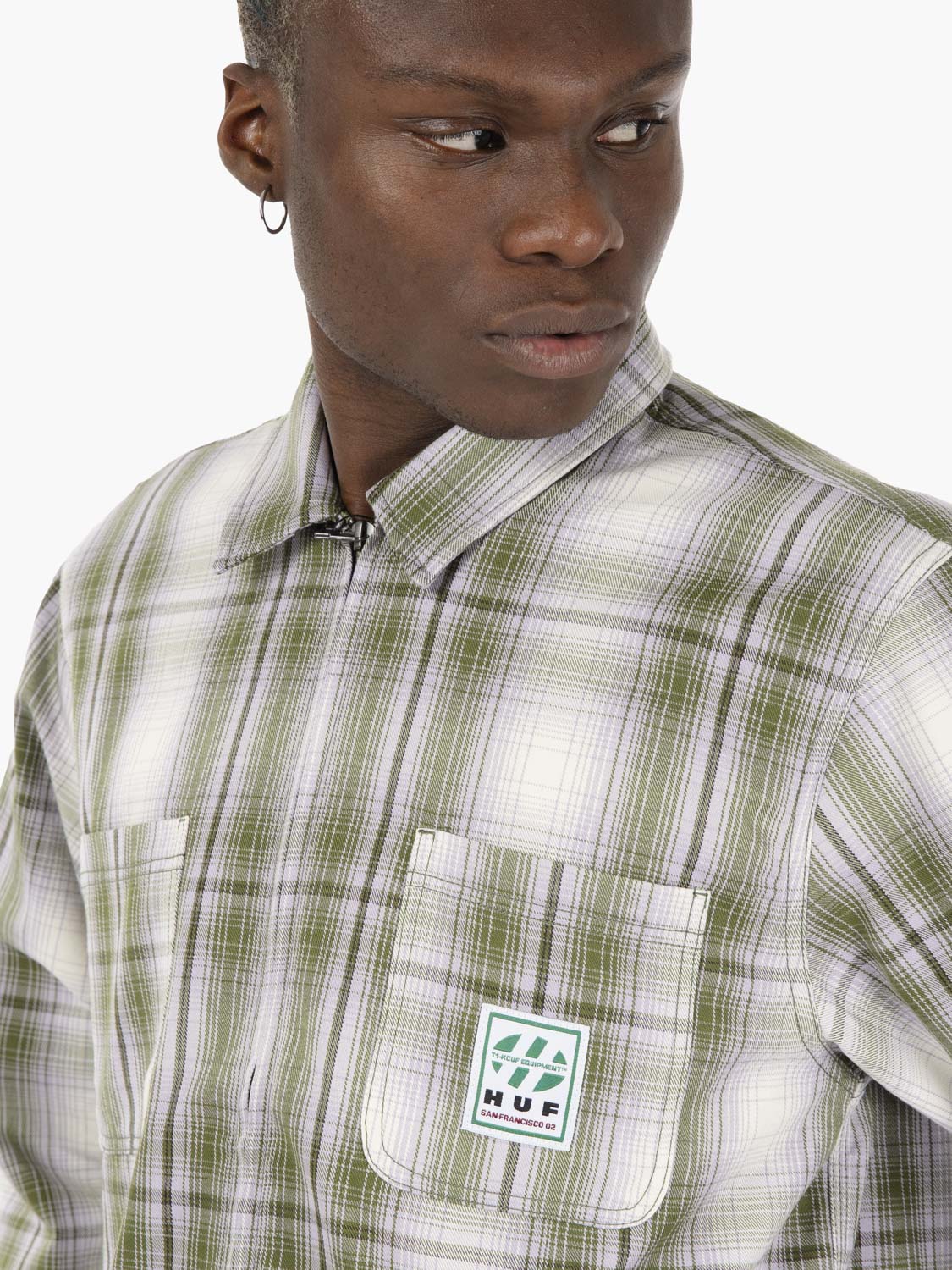 Sovracamicia Fillmore plaid leaf