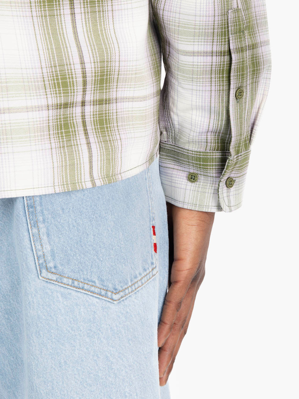 Sovracamicia Fillmore plaid leaf