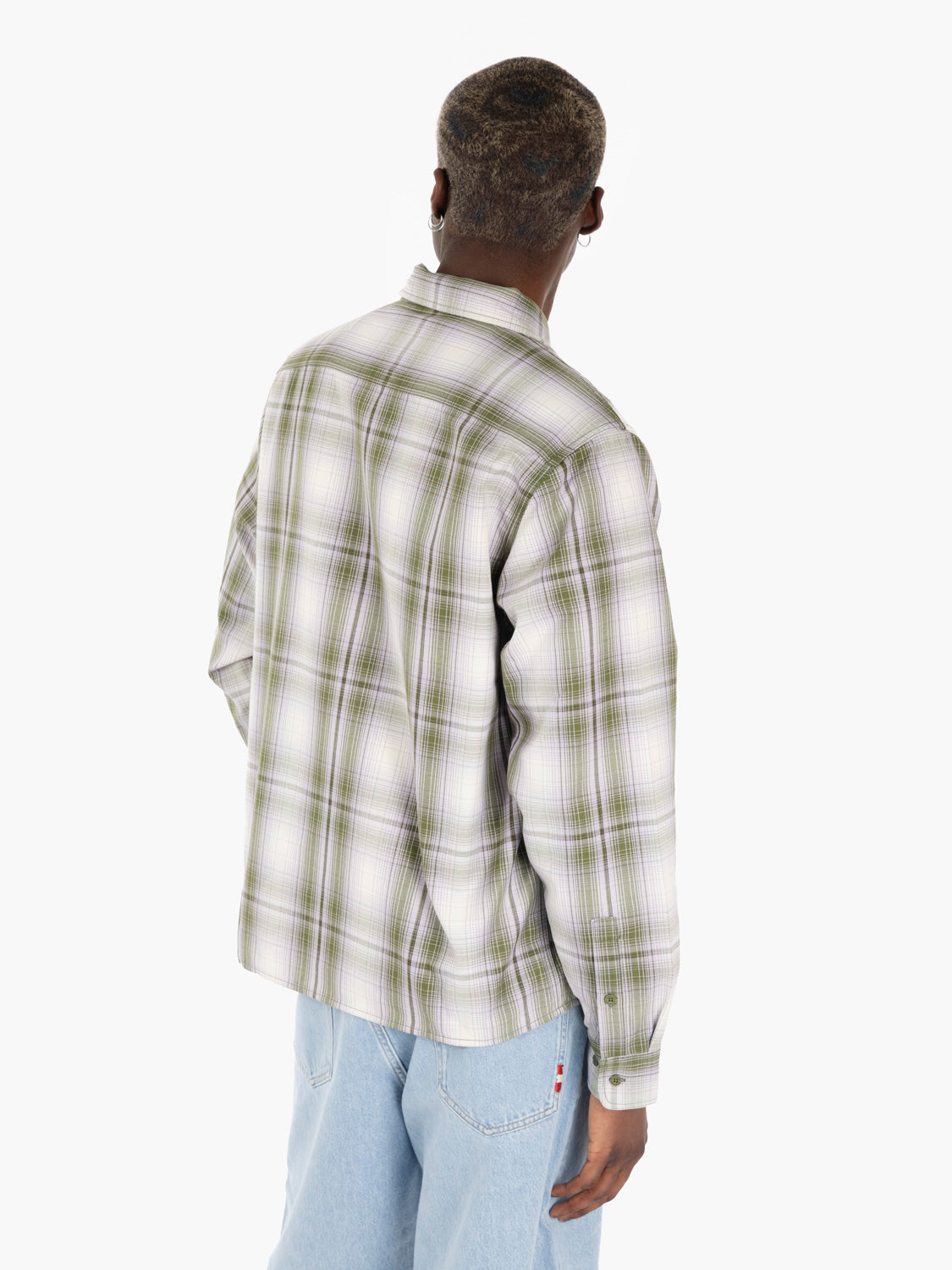 Sovracamicia Fillmore plaid leaf