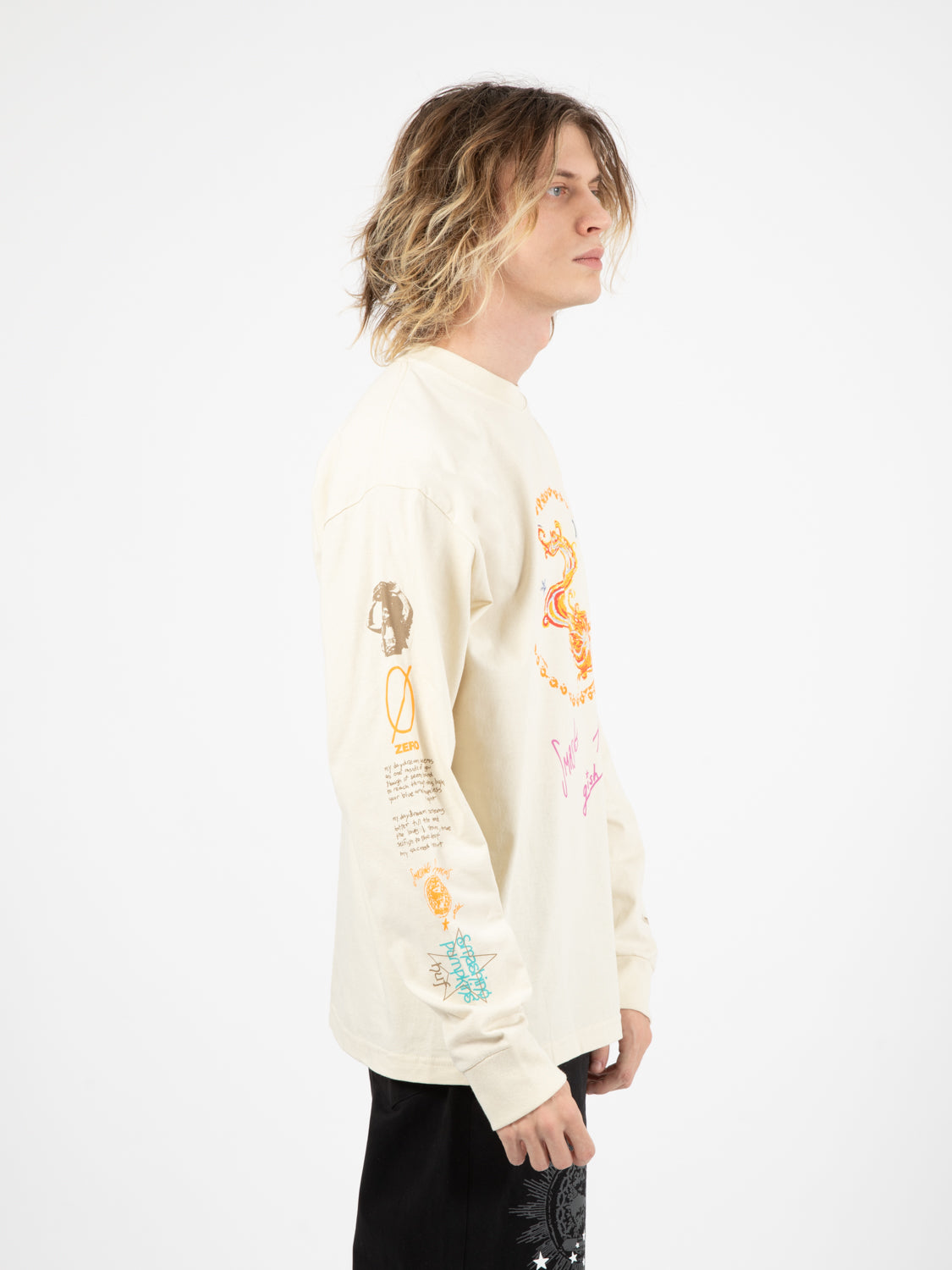 T-shirt "Crush" maniche lunghe Bone