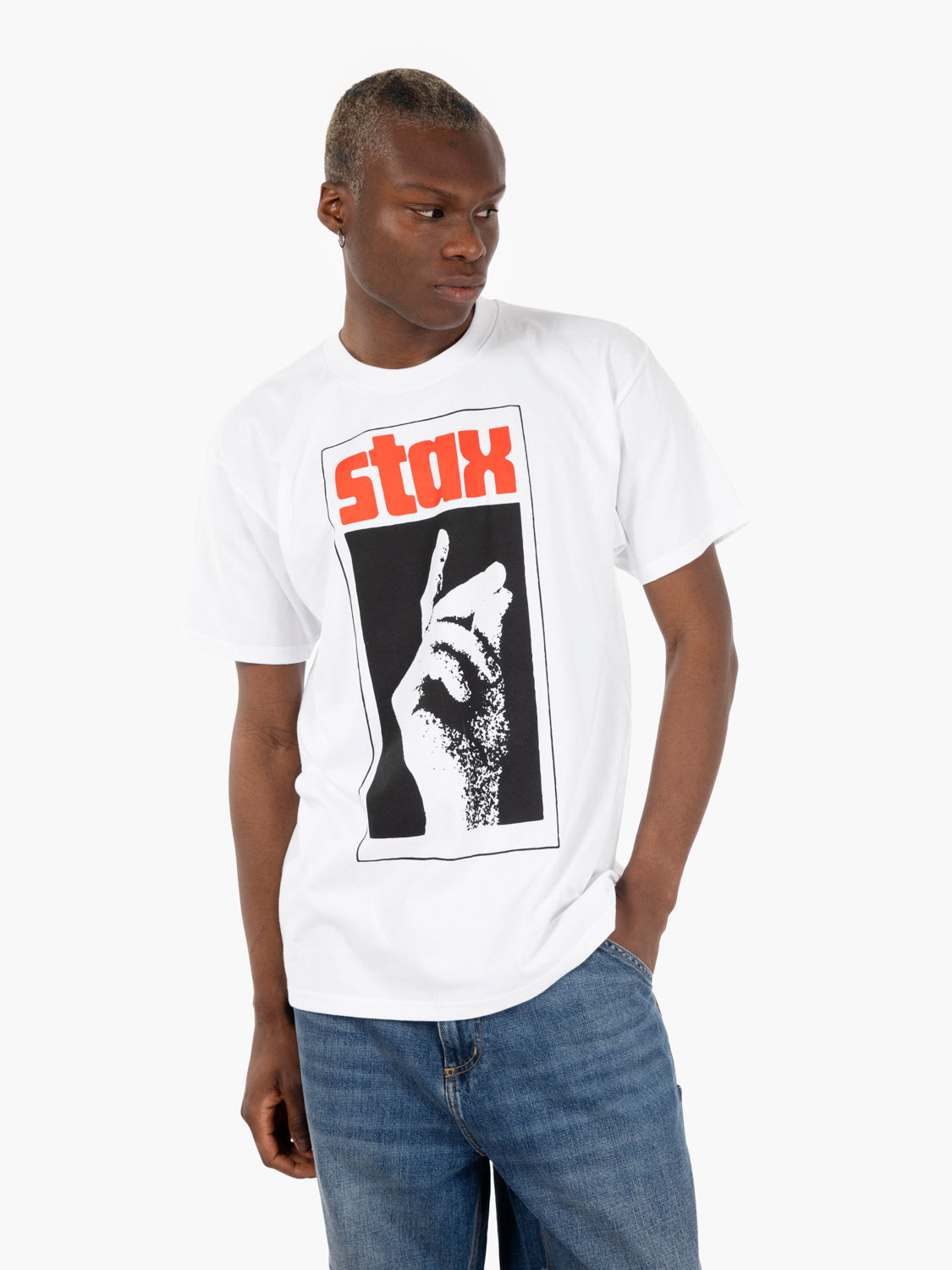 T-shirt Stax snap tee white