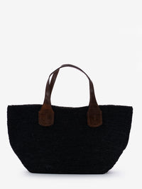 Tokyo II black raffia bag