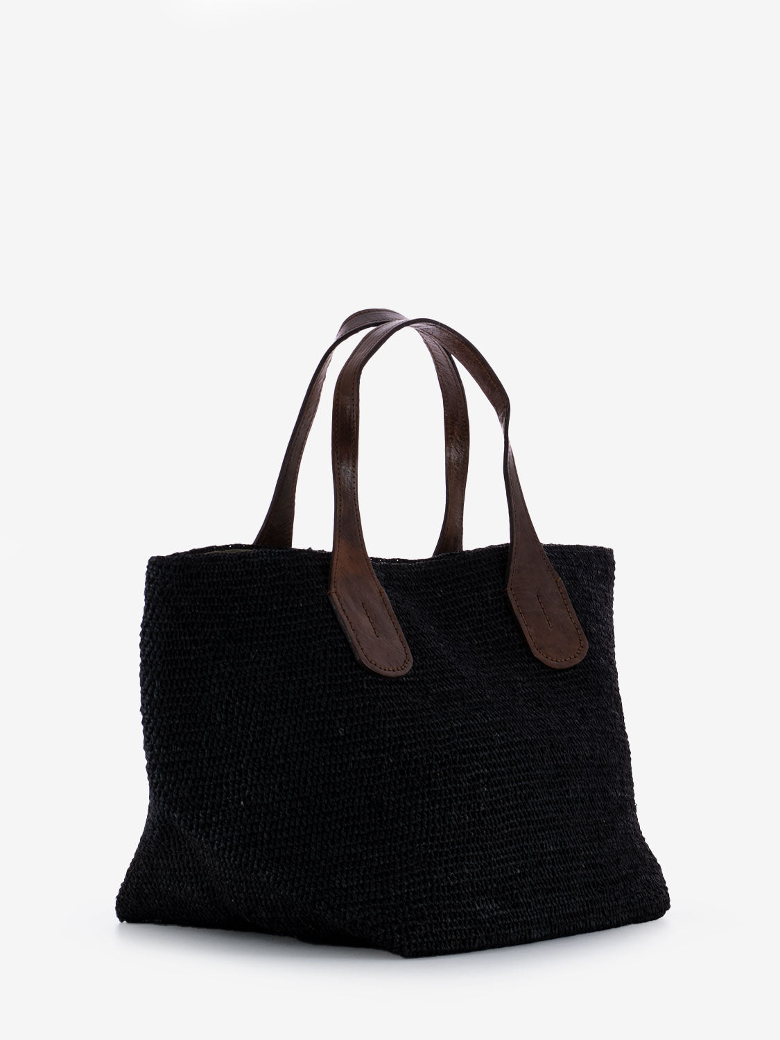 Tokyo II black raffia bag