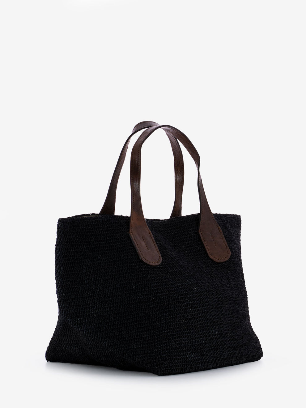 Tokyo II black raffia bag