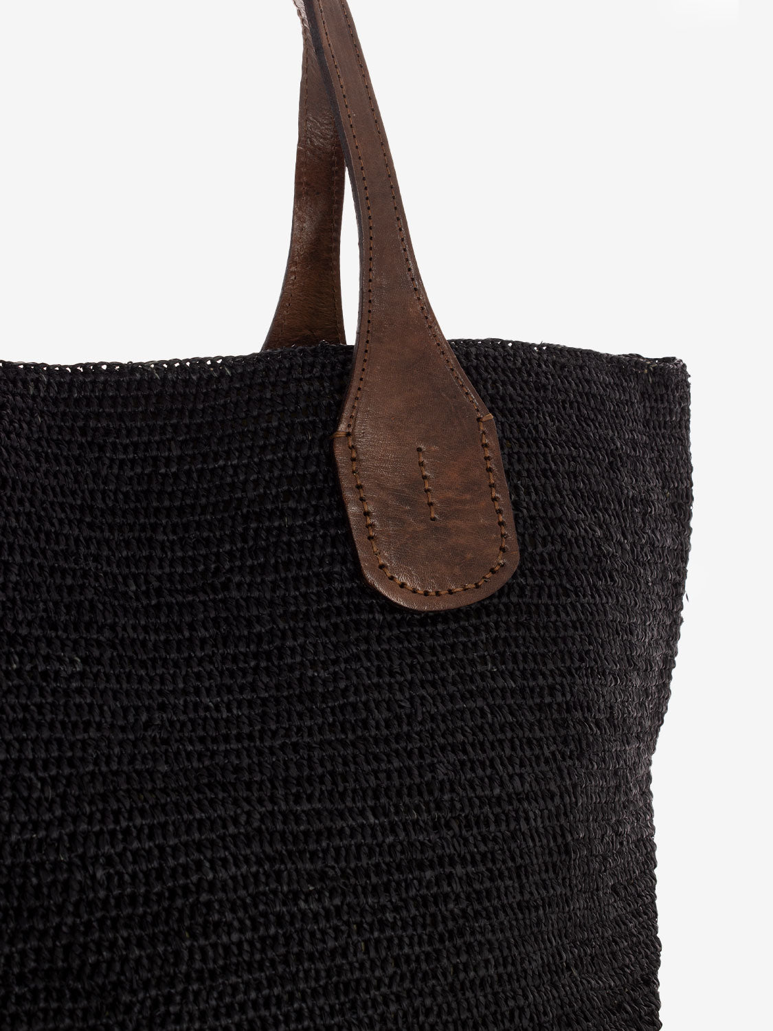 Tokyo II black raffia bag