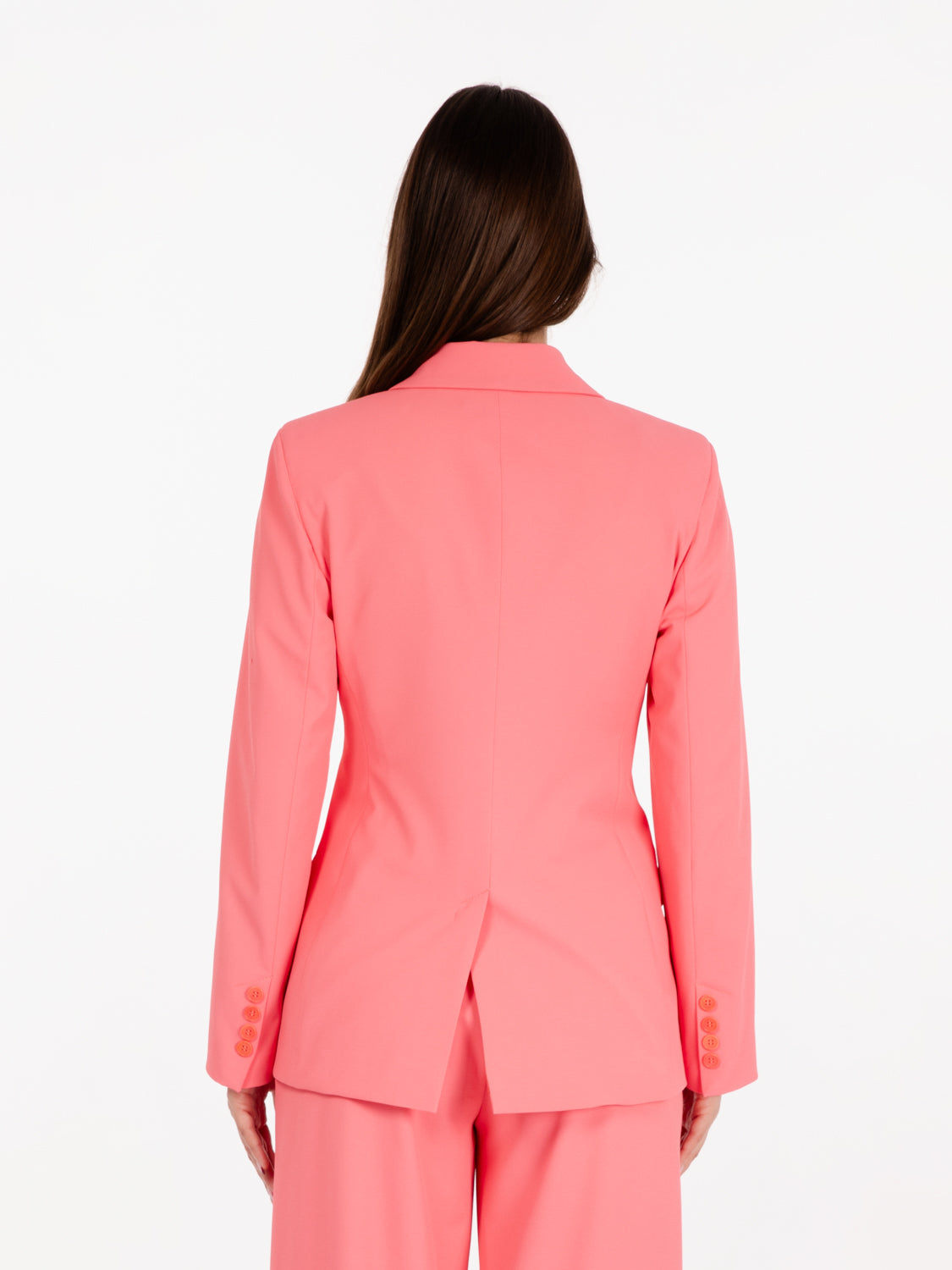 Coral double breasted blazer