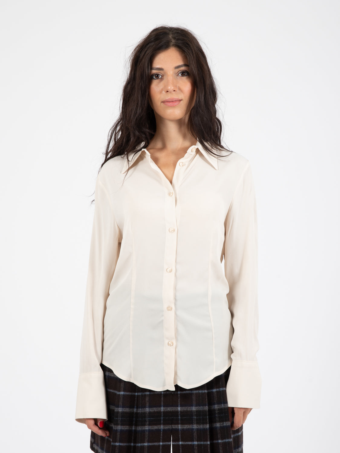 Camicia fluida avorio
