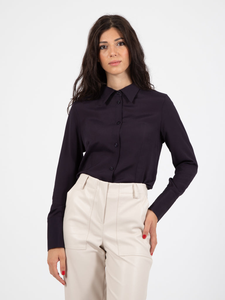 ICONA - Camicia fluida blu