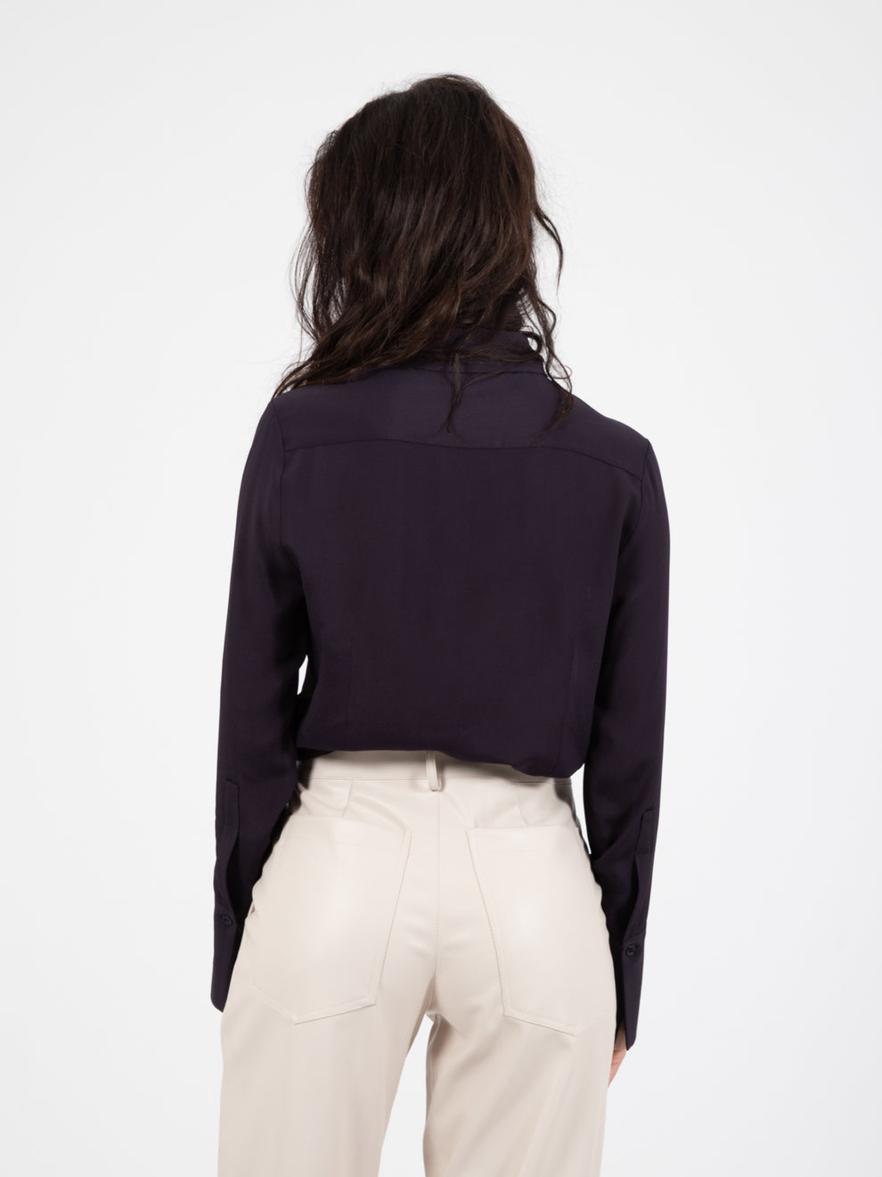 Camicia fluida blu