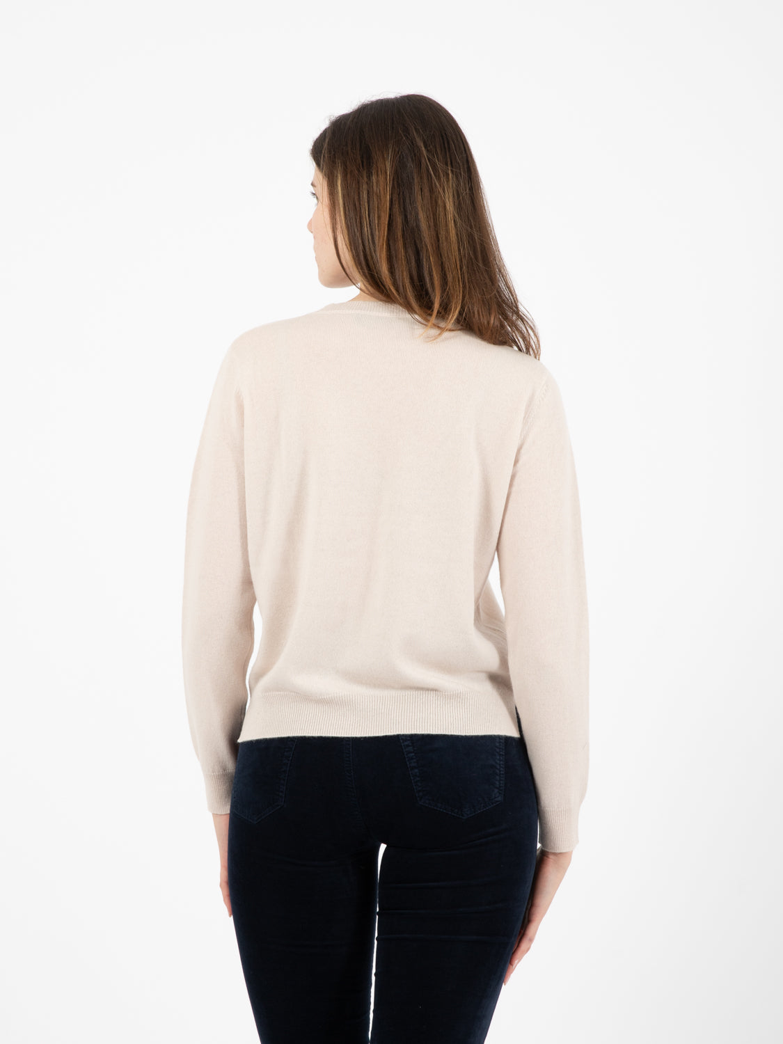 Maglione girocollo gesso