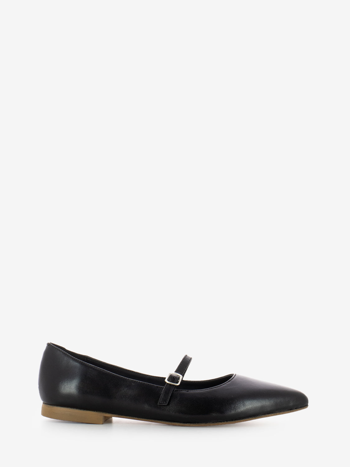 Emily coin pointed ballerina with black strap