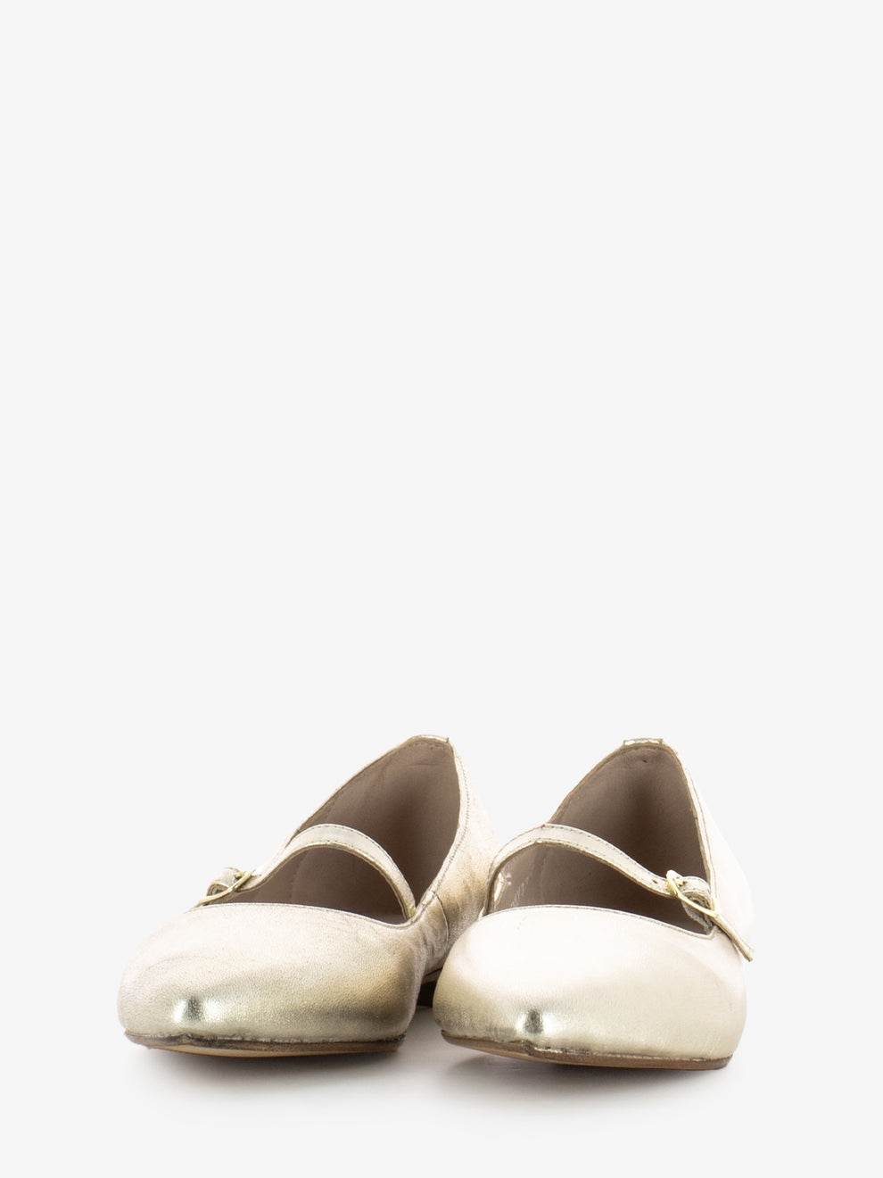 Emily coin pointed ballerina platinum strap