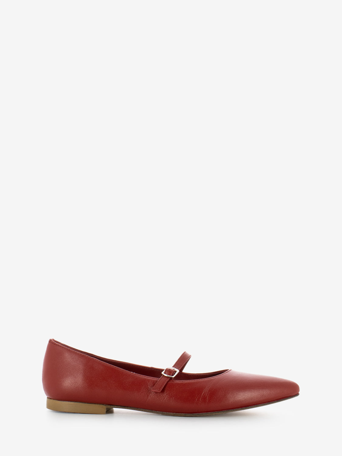 Emily coin red strap pointed ballerina
