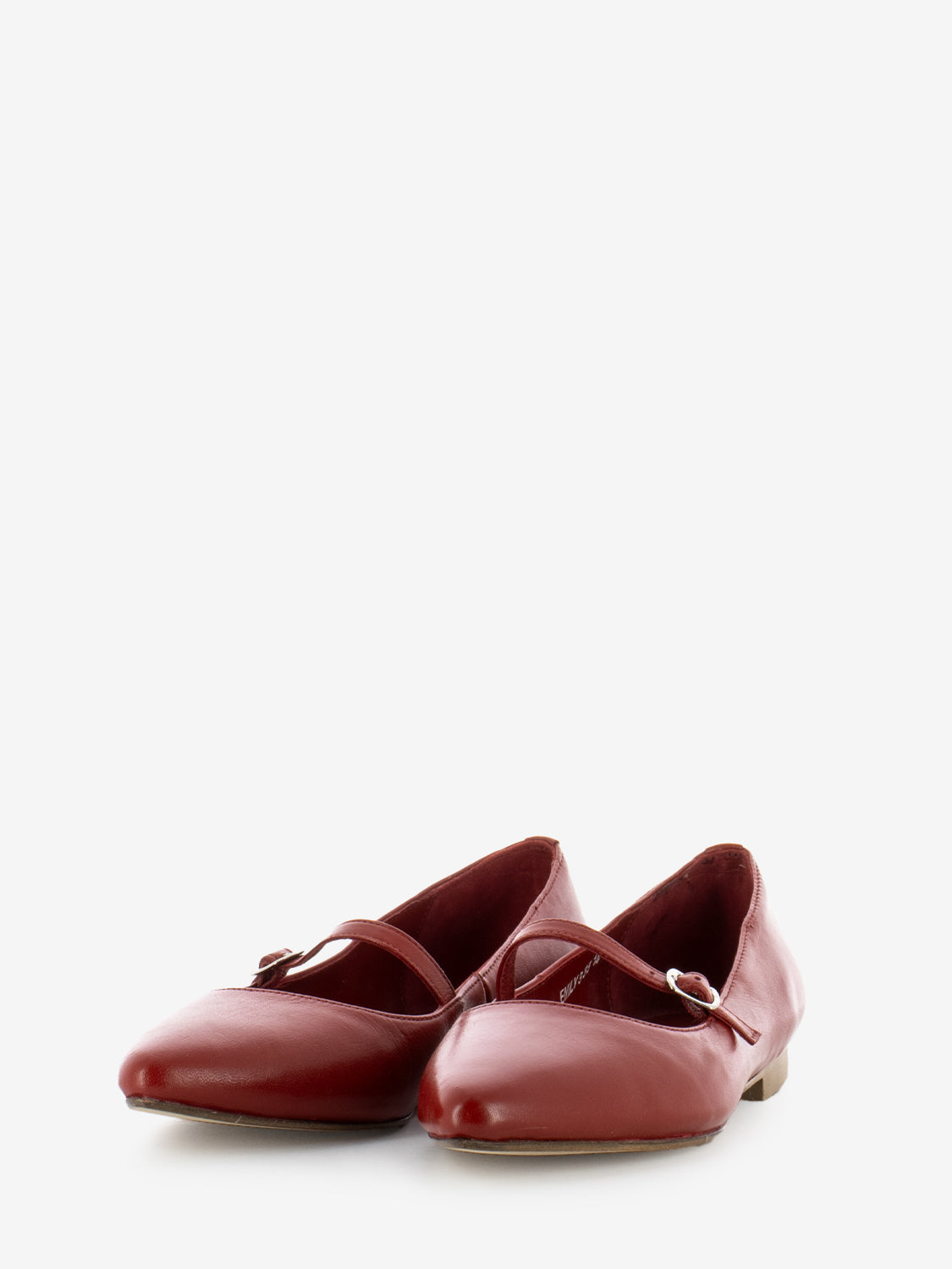 Emily coin red strap pointed ballerina