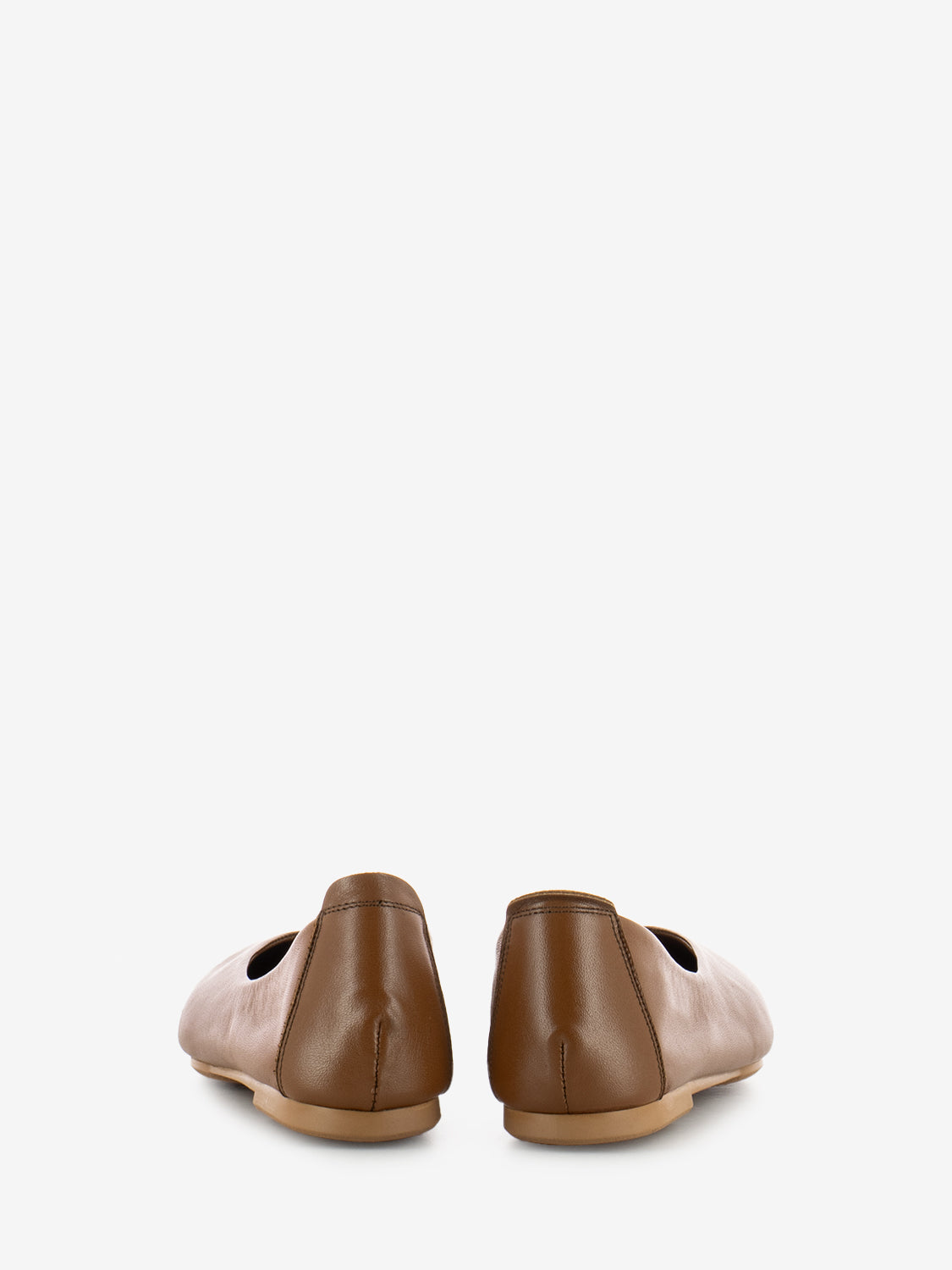 Square toe ballerina leather