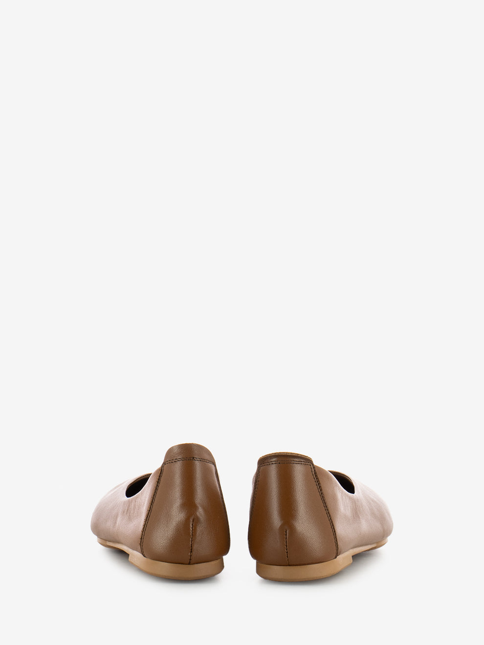 Square toe ballerina leather