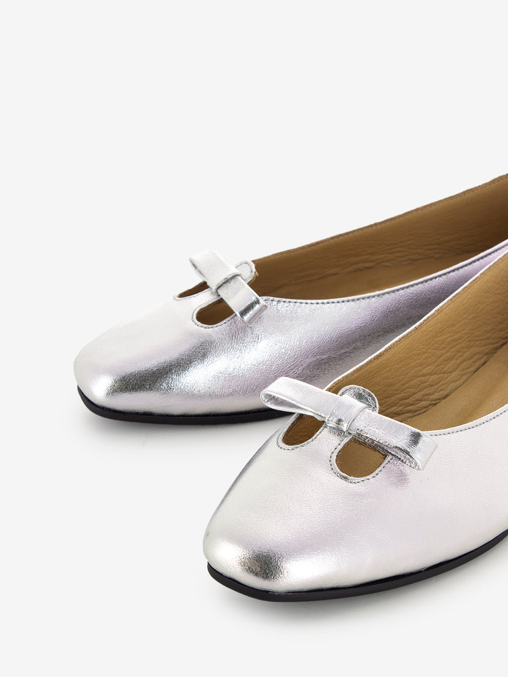 Silver jeans ballerinas