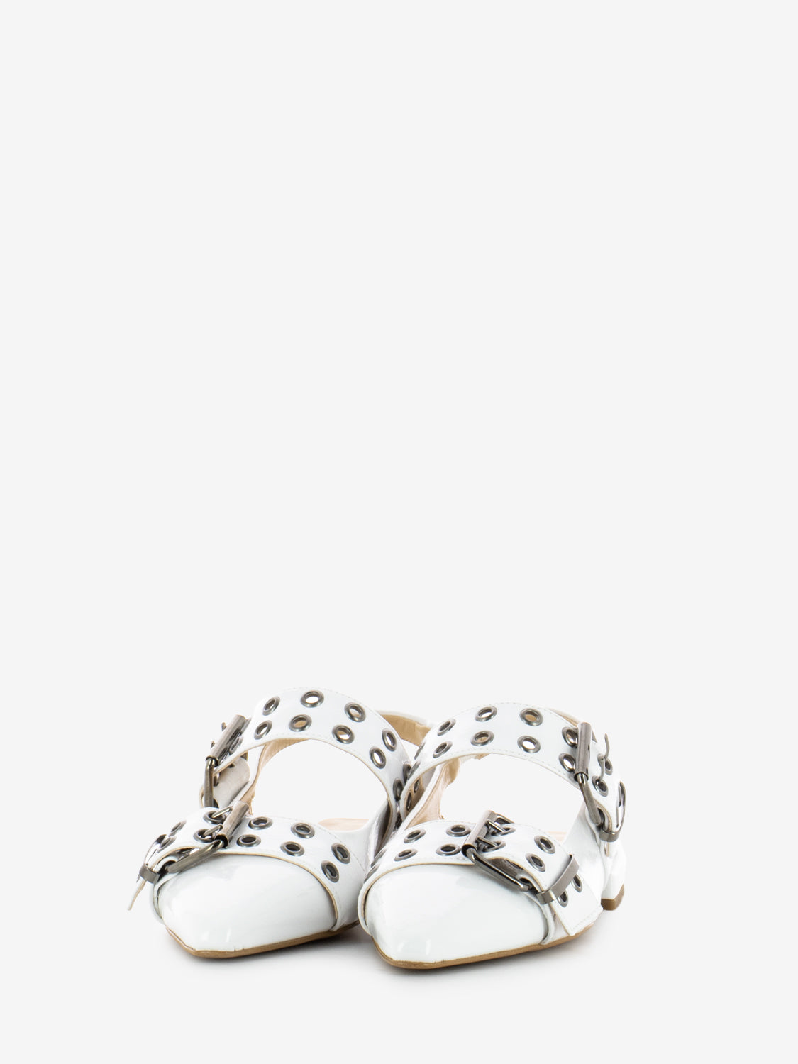 Ballerine slingback Naplak con fibbie bianca
