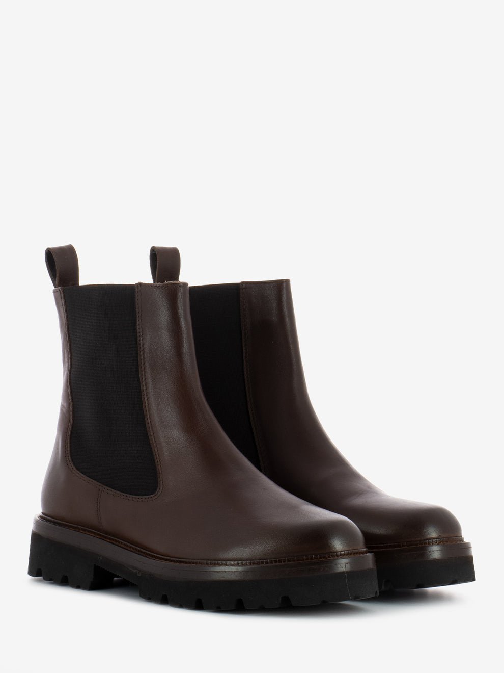 Brown leather chelsea boot
