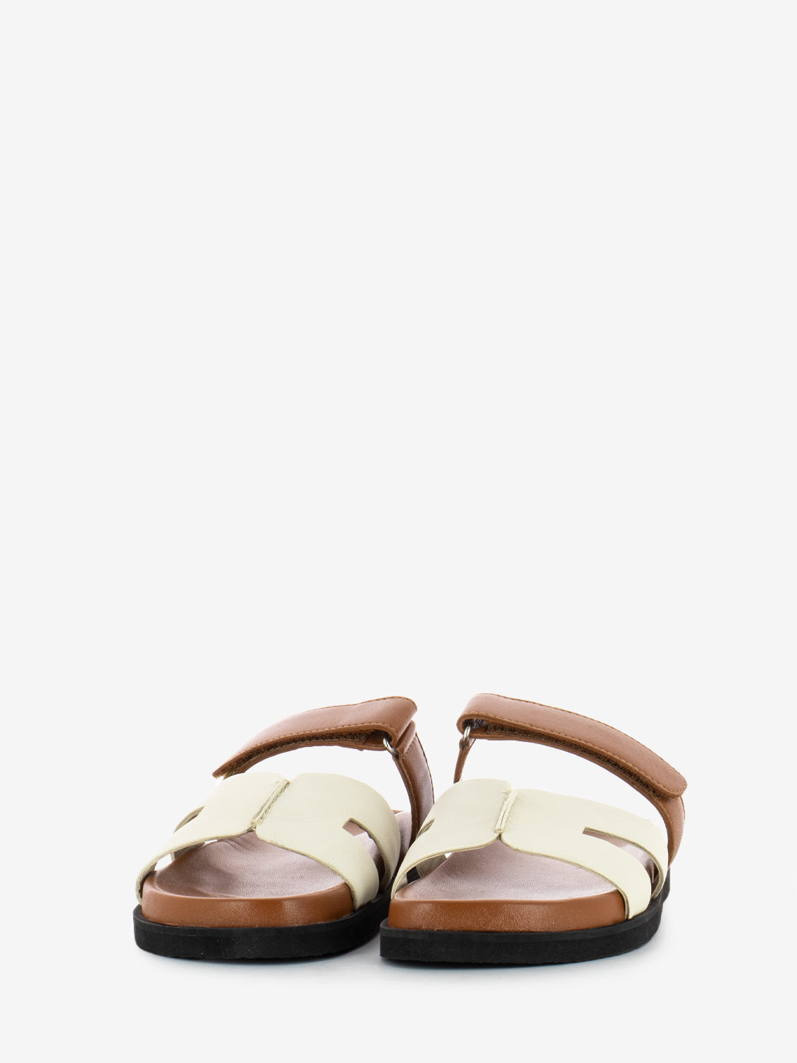 Ciabatta con fasce bicolor crema / marrone