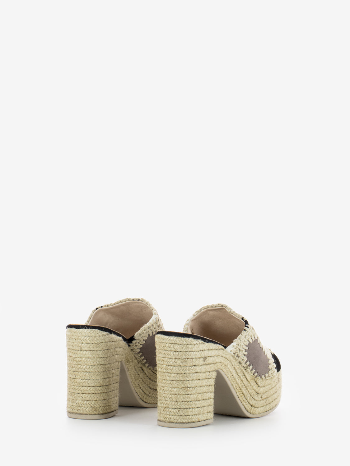 White / black Country Patch slipper