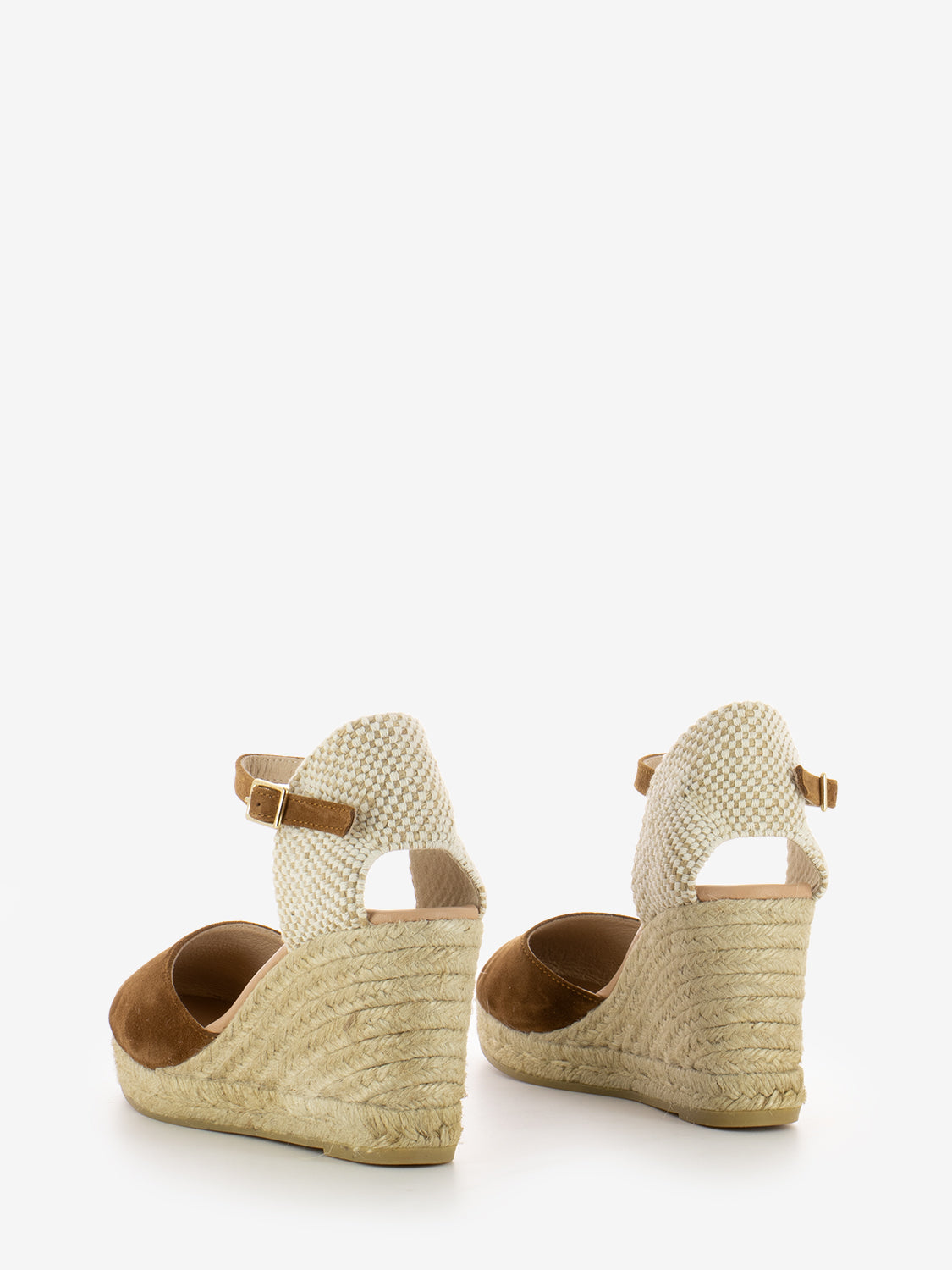 Global peach baby silk cuero espadrilles