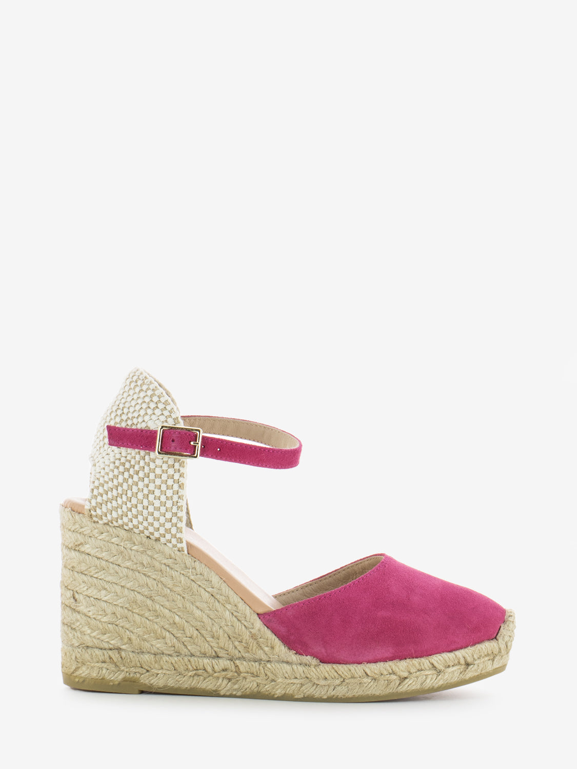 Global peach baby silk fuchsia espadrilles