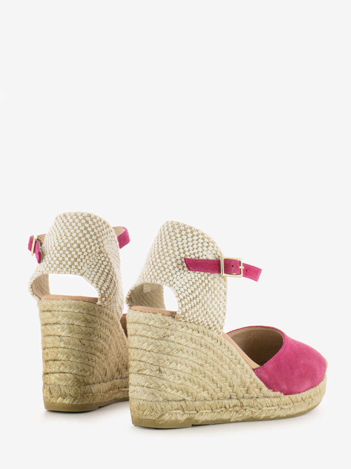 Global peach baby silk fuchsia espadrilles
