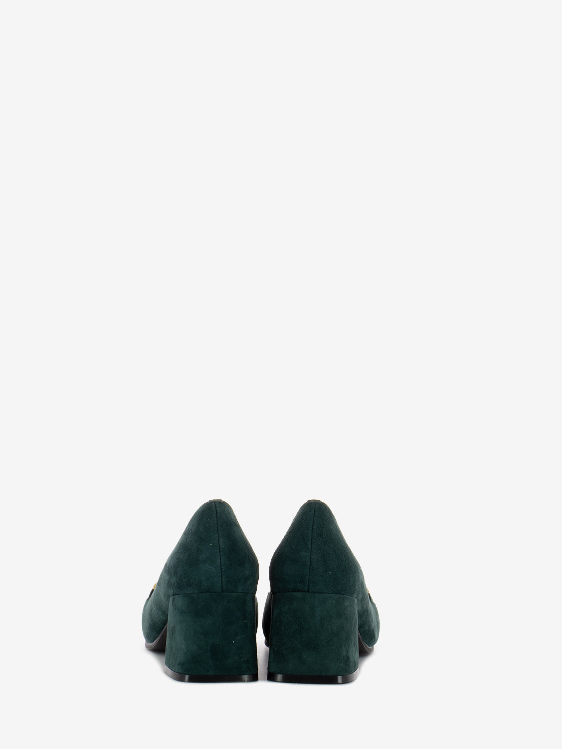 Mocassino con tacco Valencia verde bottiglia