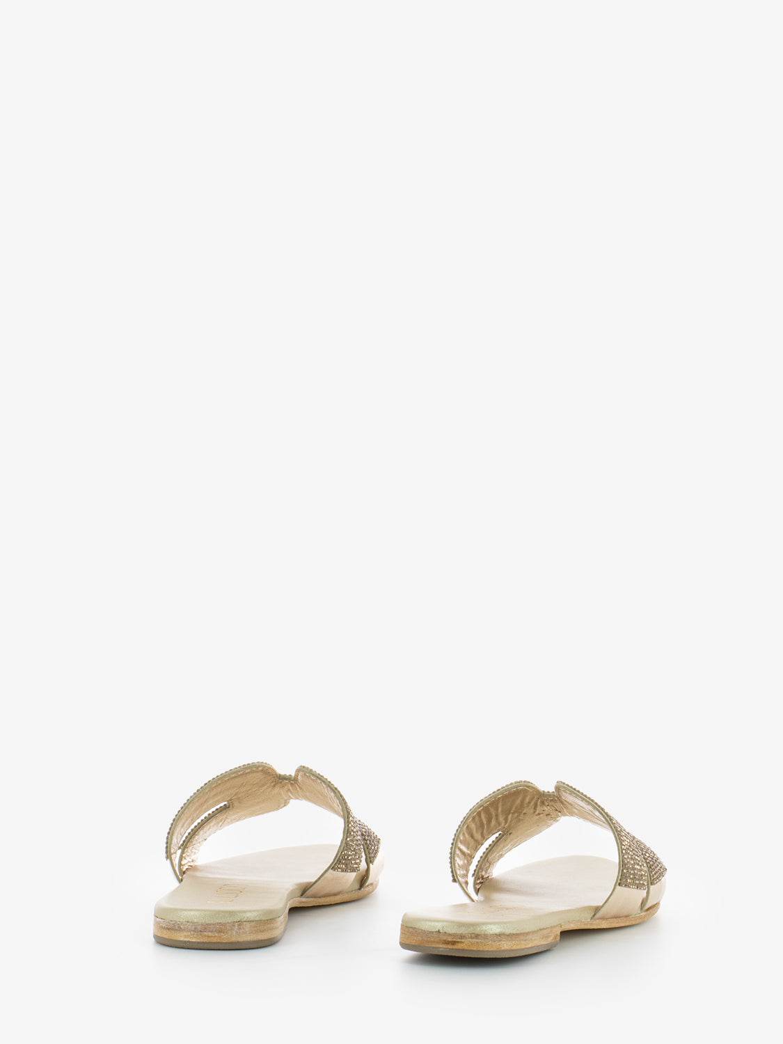 Light gold rhinestone sandal
