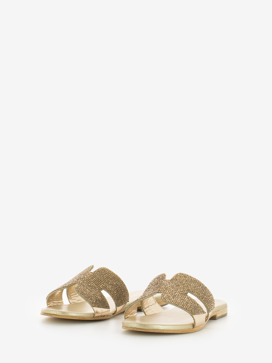 Light gold rhinestone sandal