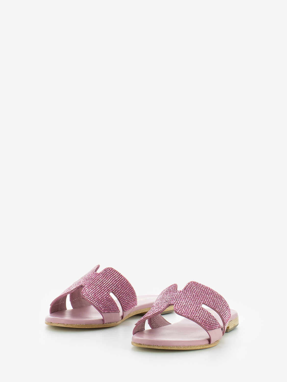 Light pink rhinestone sandal