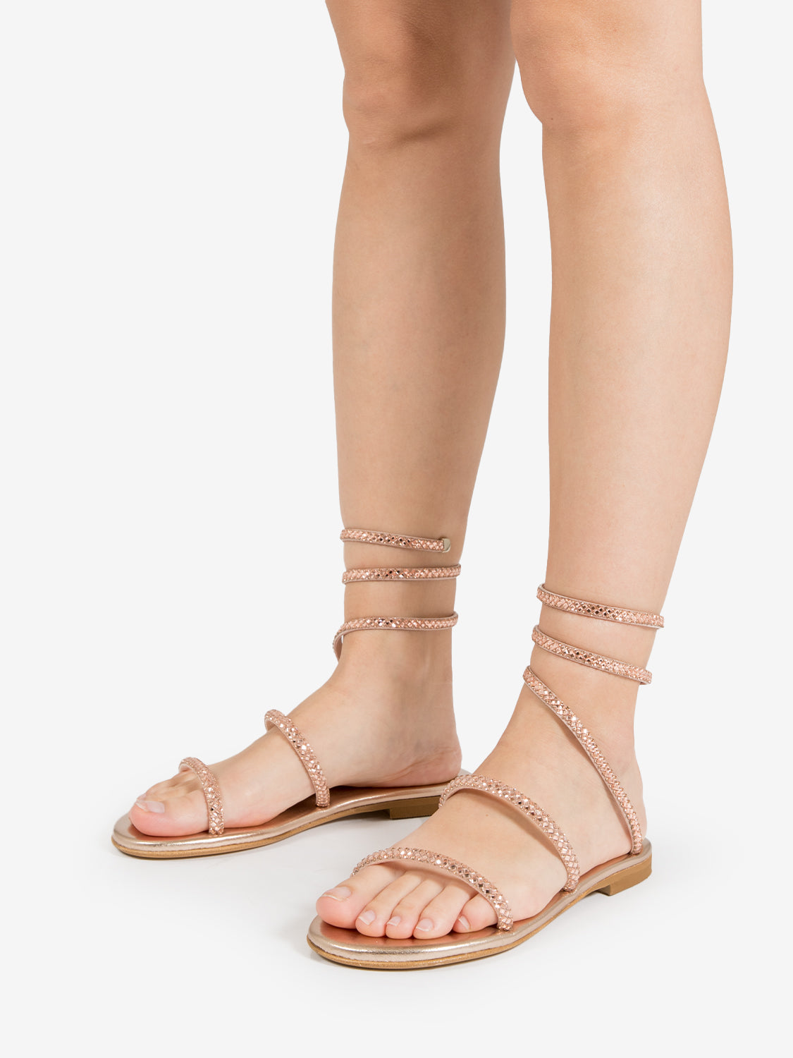Maje rose gold sandal