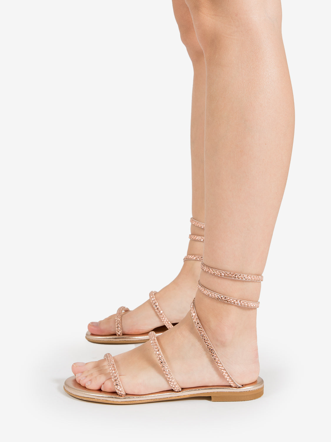 Maje rose gold sandal
