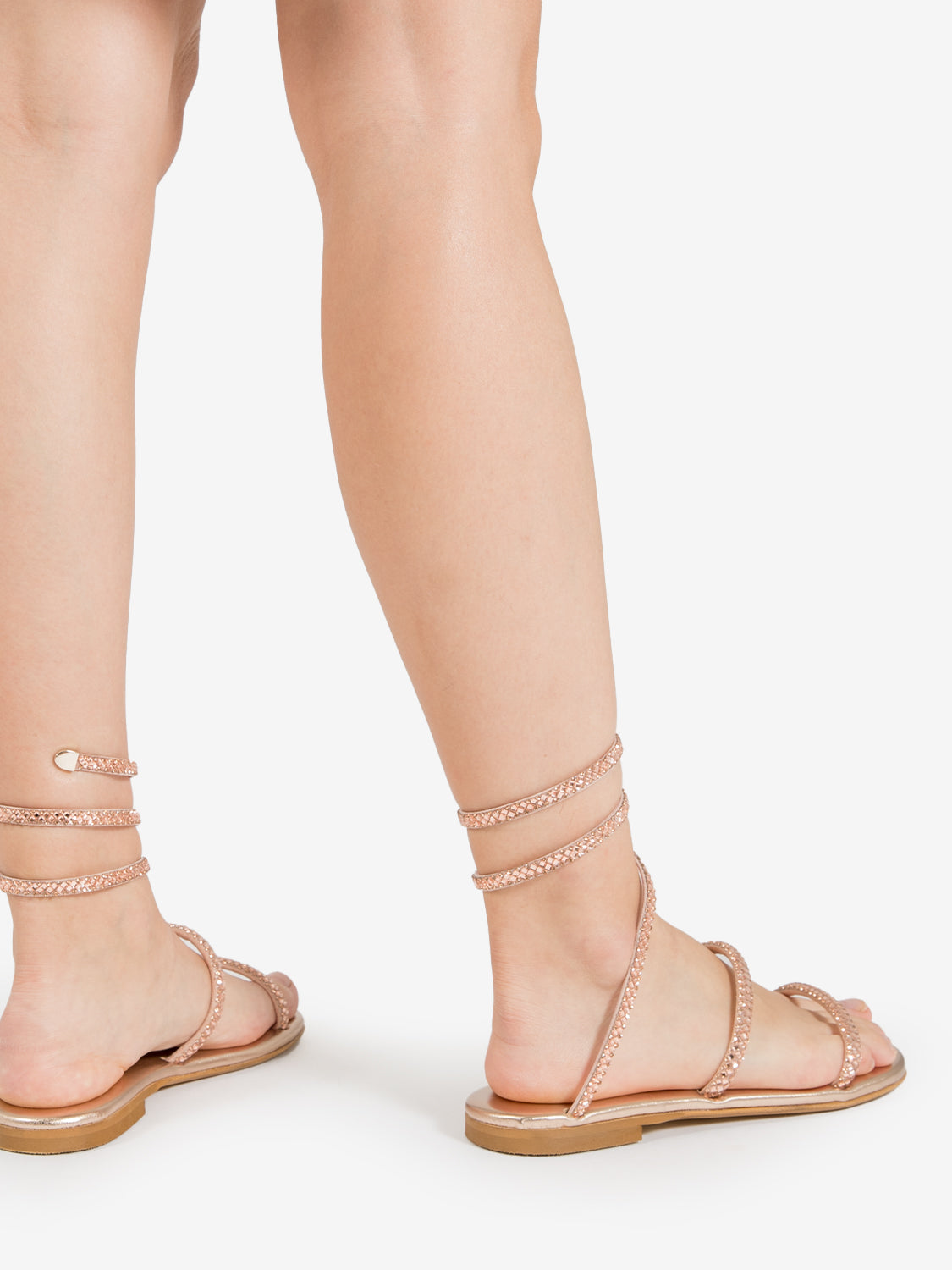 Maje rose gold sandal