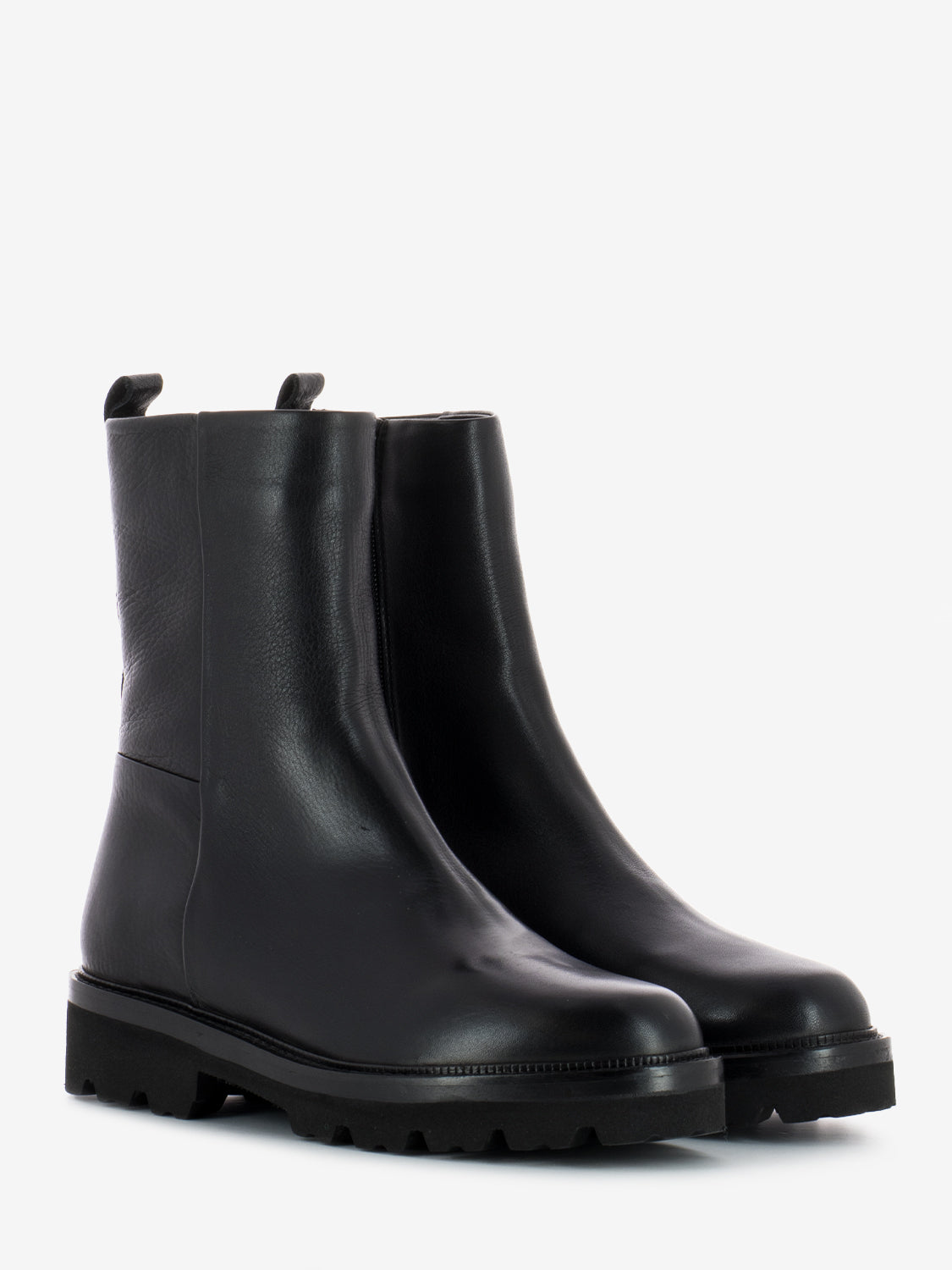 Black side zip ankle boots
