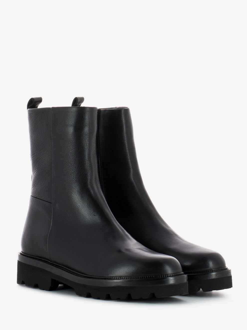 Black side zip ankle boots