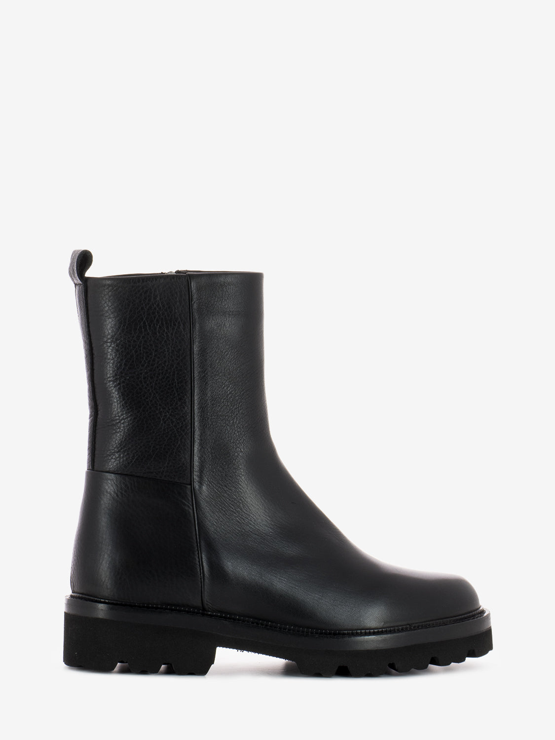 Black side zip ankle boots