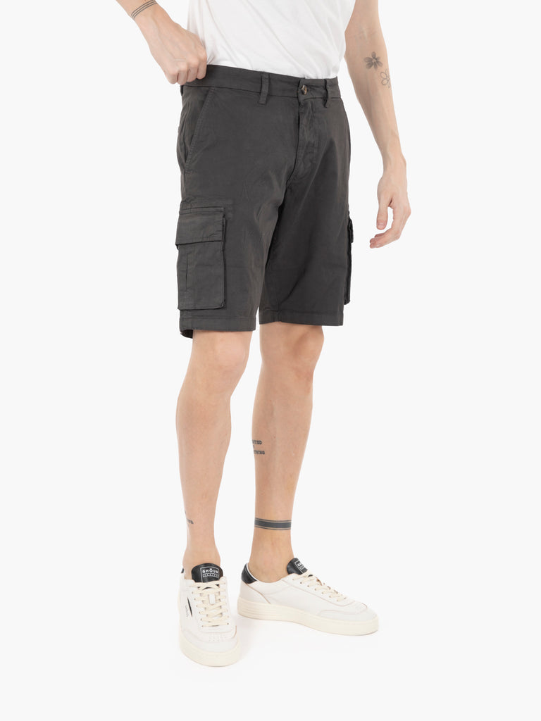 IMPURE - Bermuda cargo twill stretch castelrock